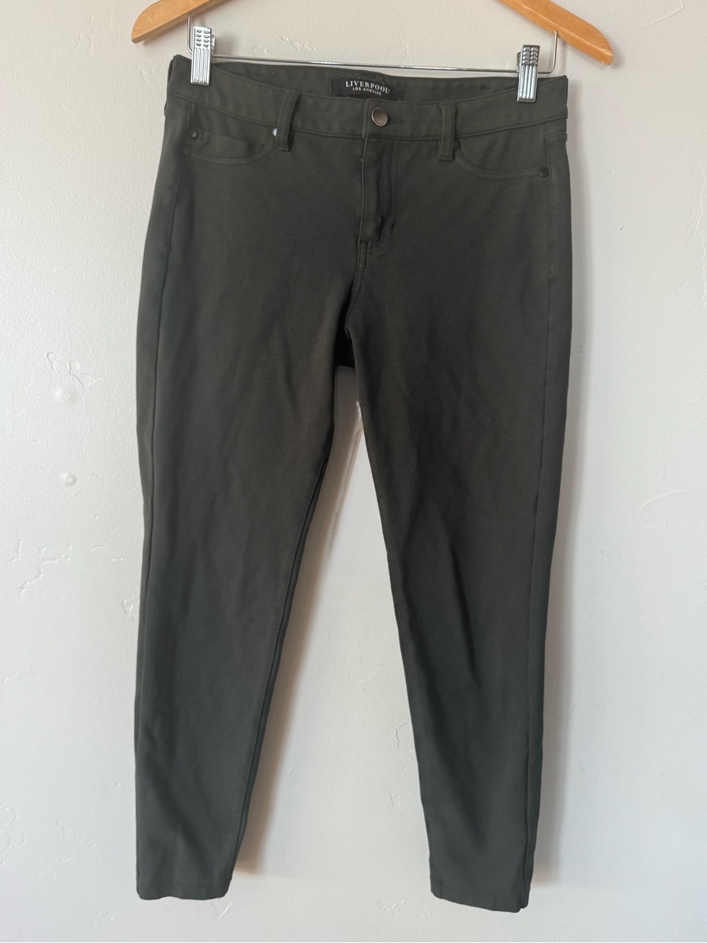 Liverpool Skinny Pants Dark Olive Green 6/28
